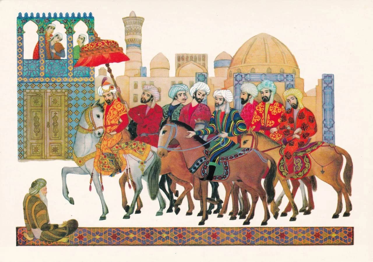 Travellers at a festival